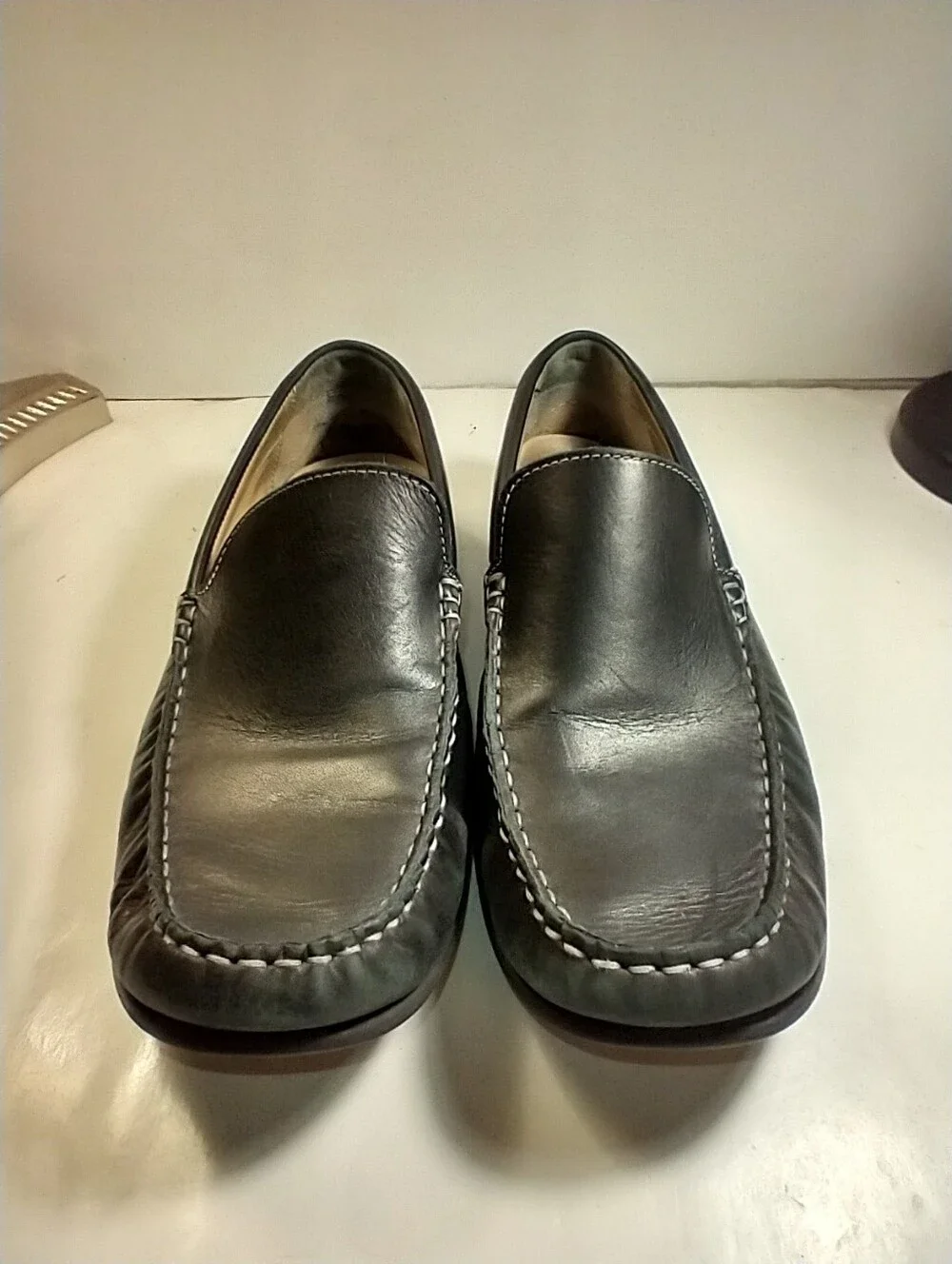 Ecco Classic Moc 2.0 Black Driving Loafers Shoes Men's sz 10(44).